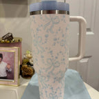 Stanley x LoveShackFancy Quencher H2.0 40oz Blue Bow Tumbler