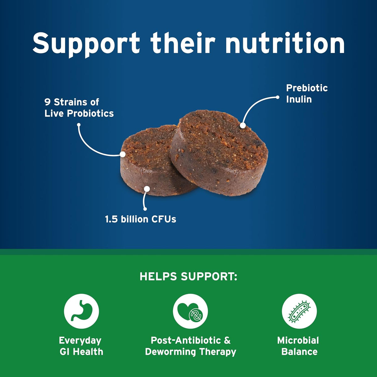 Advantage II Large Dog 21–55 lbs + Digestive Health Chews