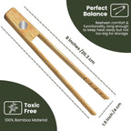 Bamboo Toaster Tongs with Magnet – 8 Inch