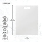 Farberware Large Plastic Cutting Board 11x14 White – Dishwasher Safe