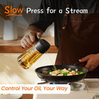 TrendPlain 16oz Glass Olive Oil Sprayer & Dispenser – Black