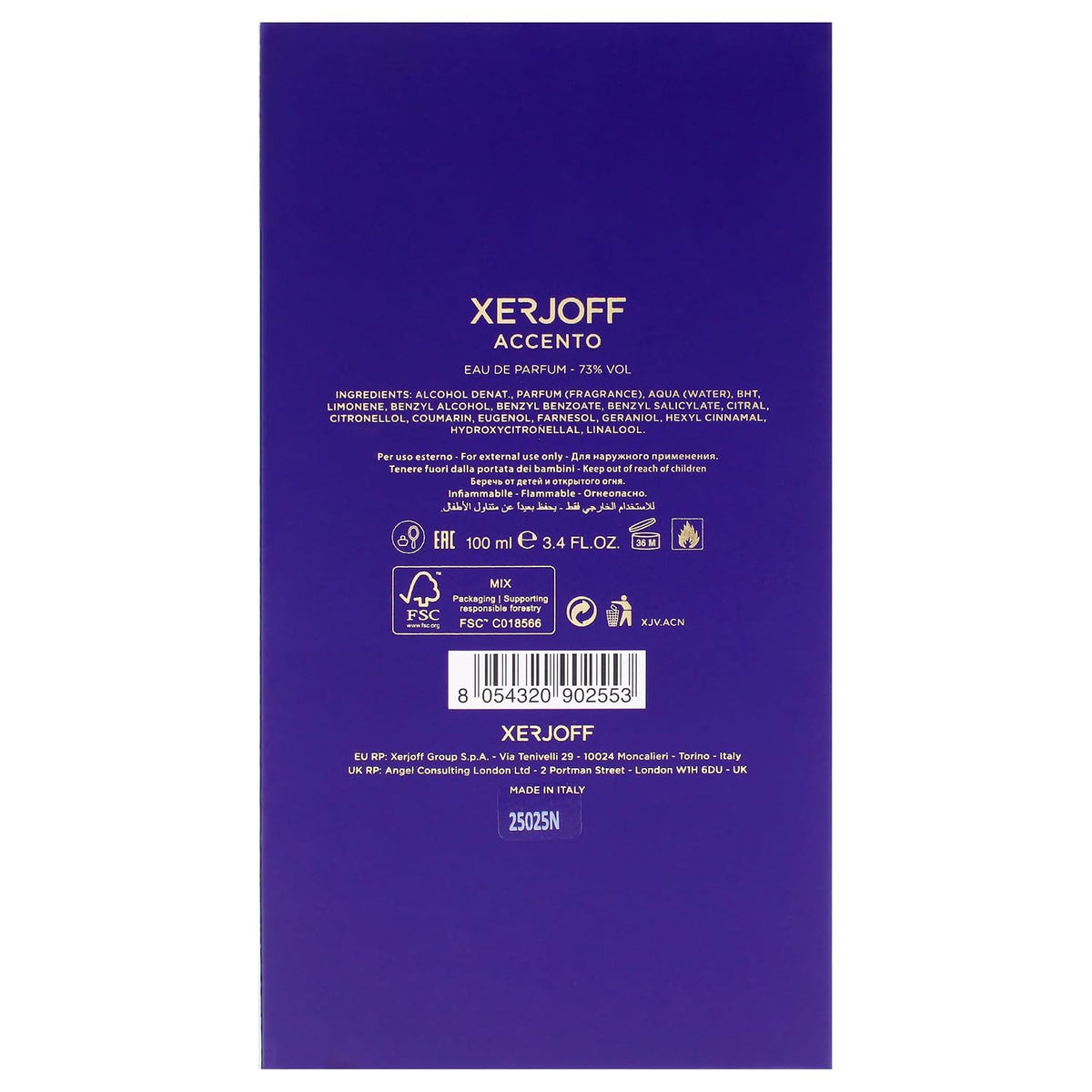Xerjoff Accento Vibe Dream Eau de Parfum Spray 100ml / 3.4oz Unisex Perfume