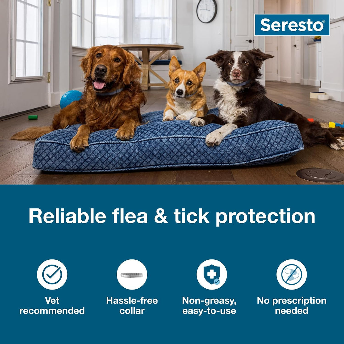 Seresto Small Dog Flea & Tick Collar Under 18 lbs – 8 Months Protection