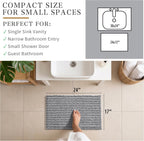 Yimobra Chenille Bath Mat 24x17 Grey – Soft, Absorbent & Non-Slip