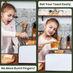Bamboo Toaster Tongs with Magnet – 8 Inch
