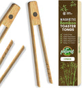 Bamboo Toaster Tongs with Magnet – 8 Inch