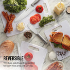 Farberware Large Plastic Cutting Board 11x14 White – Dishwasher Safe