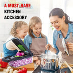 16-In-1 Vegetable Chopper with Container, Multifunctional Onion Dicer Slicer, 8 Blades, Green & Black