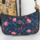 Coach Teri Shoulder and Crossbody Bag Signature Canvas with Cherry Print – Denim CY694