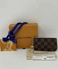Louis Vuitton Key Pouch Cles Damier Ebene Coin Card Wallet