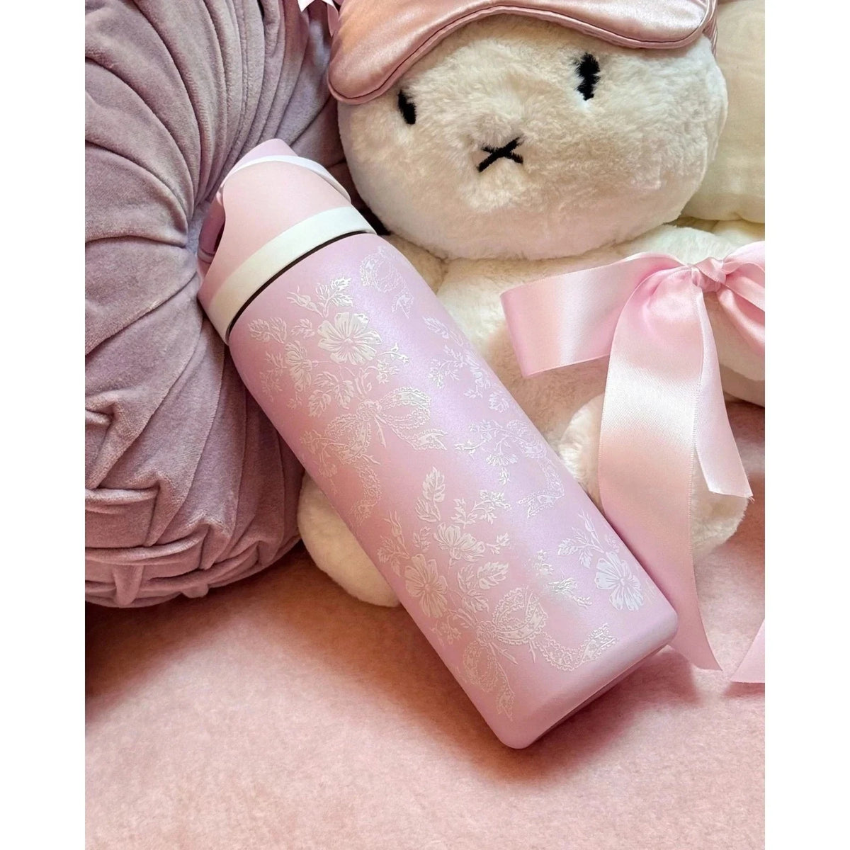 Owala 32oz FreeSip Stainless Steel Water Bottle – Pink Ribbon Toile 2026