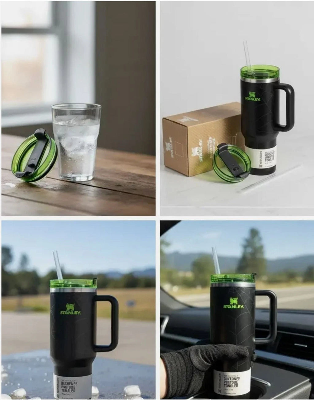Stanley Quencher 40oz H2.0 FlowState Black Tumbler