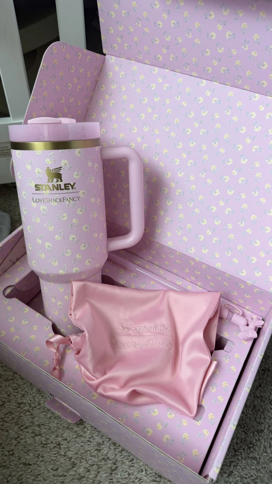 Stanley x LoveShackFancy 40oz Polaroid Rose Pink Tumbler