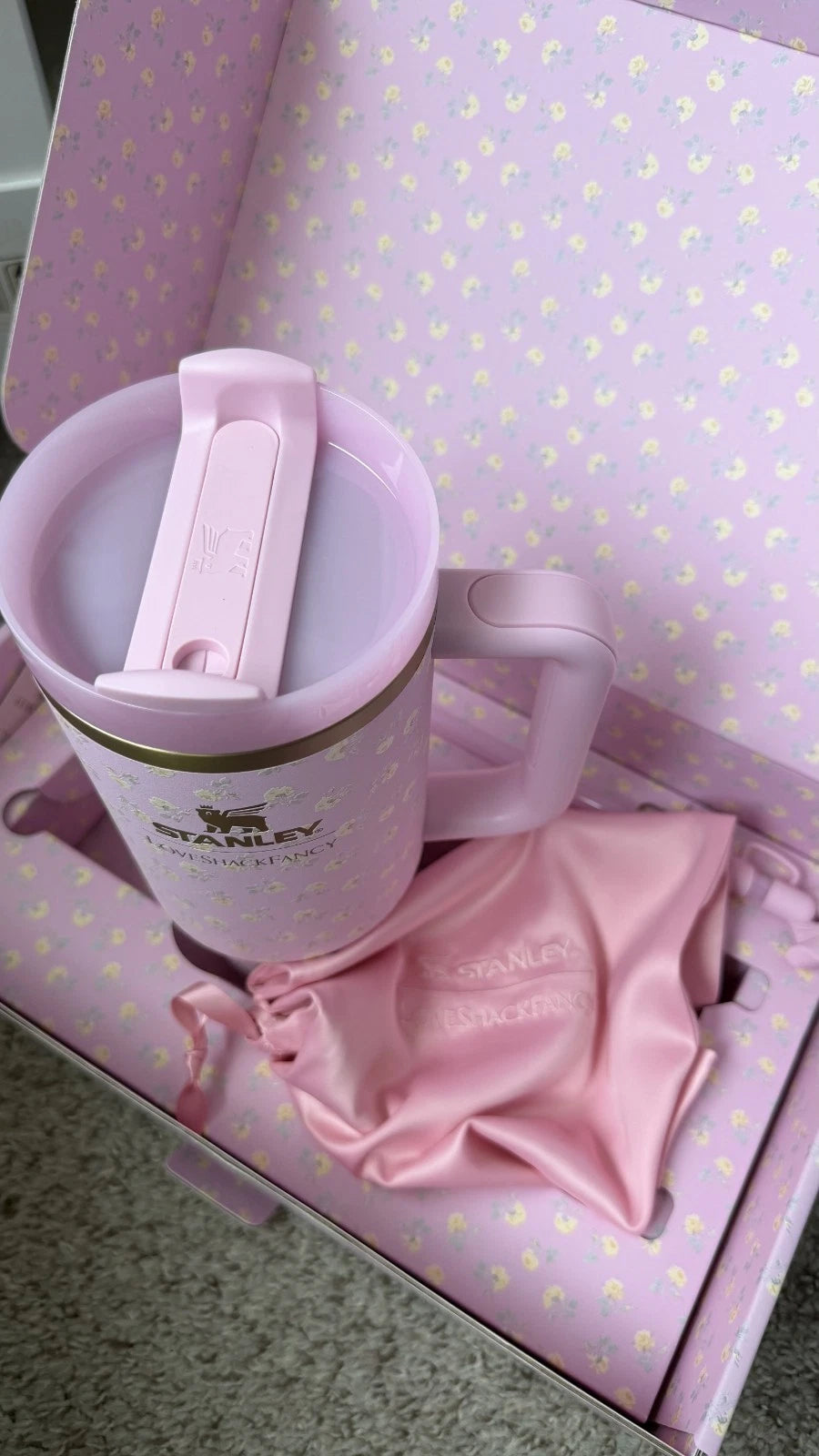 Stanley x LoveShackFancy 40oz Polaroid Rose Pink Tumbler