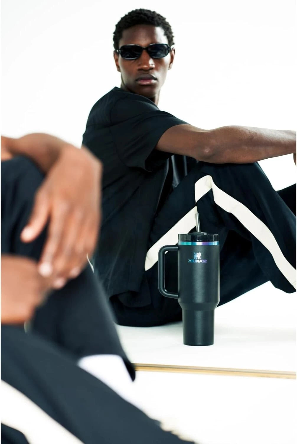 Stanley Quencher H2.0 40oz Black Chroma Tumbler with Straw