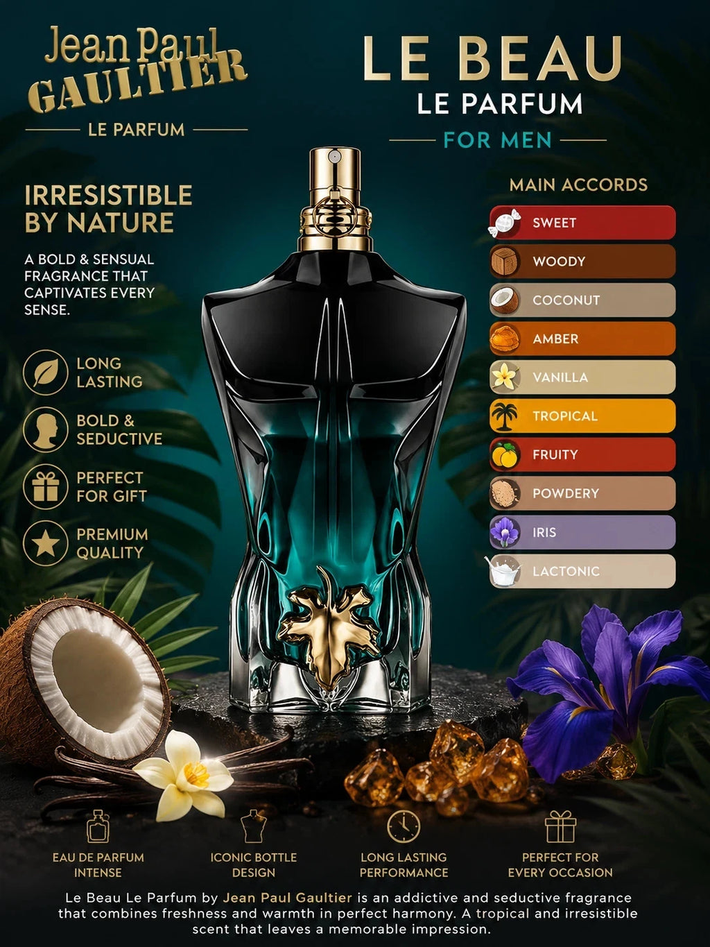 Jean Paul Gaultier Le Beau Le Parfum EDP 4.2 oz