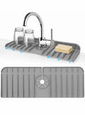14" Silicone Kitchen Sink Splash Guard Faucet Mat