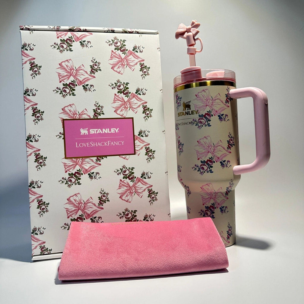 Stanley x LoveShackFancy 40oz Holiday Rosa Beaux Blue Tumbler