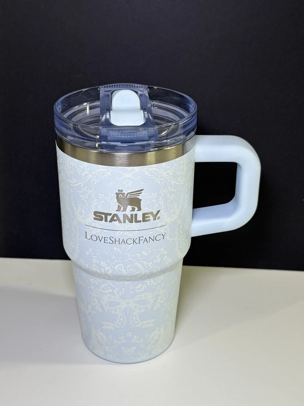 Stanley x LoveShackFancy Toscana Toile Alpine Blue 20oz ProTour Tumbler BNIB