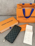 Louis Vuitton Damier Graphite Brazza Vertical Zippy Wallet N63095