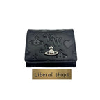 Vivienne Westwood Gamaguchi Trifold Wallet Matte Black 11cm Designer Wallet