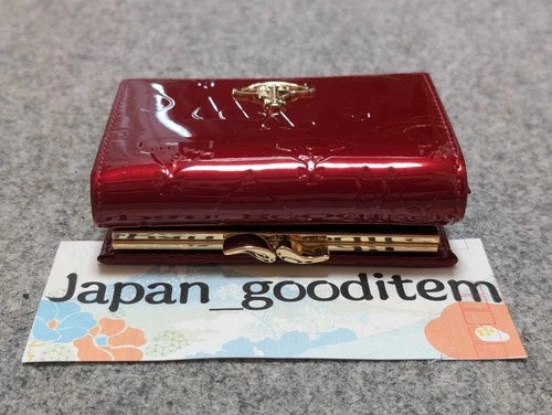 Vivienne Westwood Gamaguchi Trifold Wallet Red Orb Enamel Designer Purse