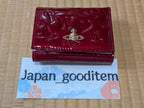 Vivienne Westwood Gamaguchi Trifold Wallet Red Orb Enamel Designer Purse