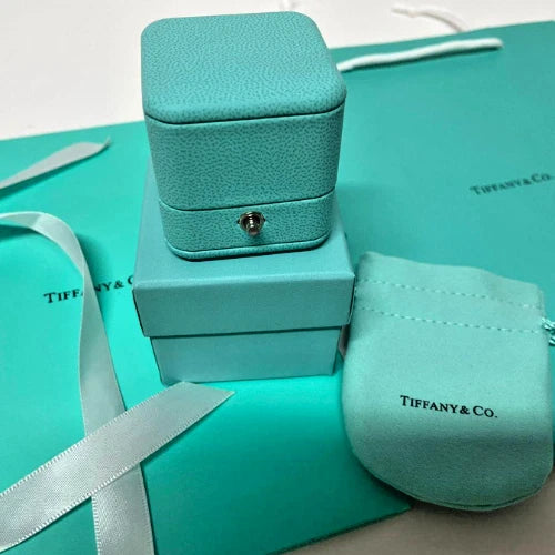Tiffany & Co. Engagement Ring Box Set with Pouch, Certificate Folder & Bag