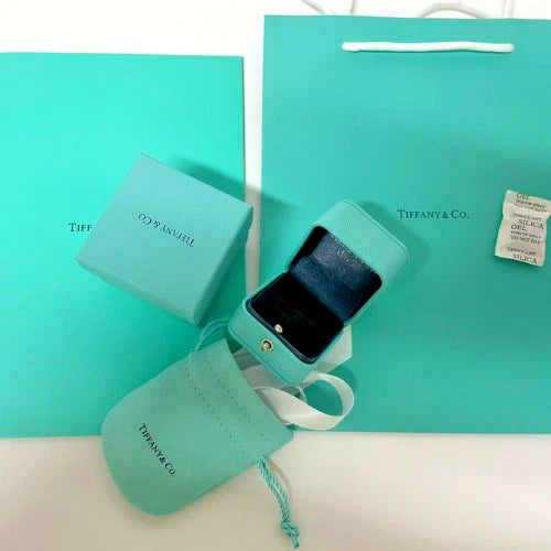 Tiffany & Co. Engagement Ring Box Set with Pouch, Certificate Folder & Bag