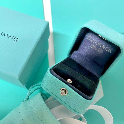 Tiffany & Co. Engagement Ring Box Set with Pouch, Certificate Folder & Bag