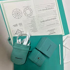 Tiffany & Co. Engagement Ring Box Set with Pouch, Certificate Folder & Bag